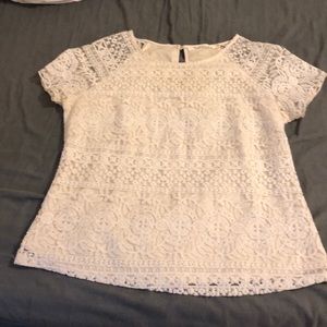 Cream colored lace shirt